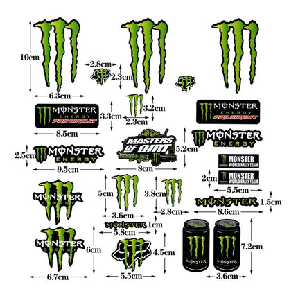 2 Whole Sheets Motorbike Car Helmet Decals, DIY Random Bike Stickers