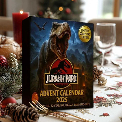 2D Flat Acrylic Jurassic Park Advent Calendar 2025 - 24 Days Christmas Dinosaur Calendar