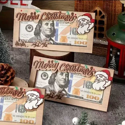 2pcs Assorted Cute Christmas Money Gift Wallets with Envelopes (Random Designs)