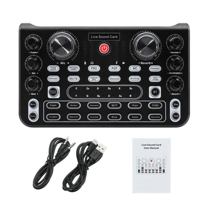 Audio Mixer with Voice Effects for PC Streaming Gaming Live DJ Sound Card USB