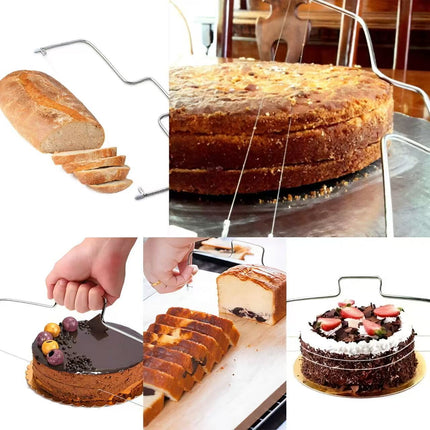 Adjustable 304 Stainless Steel Slicer for Bread, Toast & Cakes