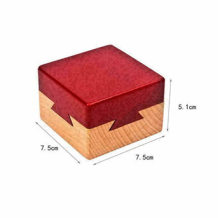 Secret Puzzle Box Brain Teaser Games Wooden Gift Hidden Favo