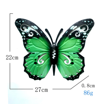 3D Metal Butterfly Wall Art Decorative Ornament 22x27cm for Home Garden & Outdoor Wall Decoration