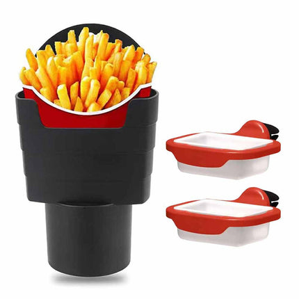 Twin In Car Sauce Holder Double McDonalds Dip Holder + French Fries Holder