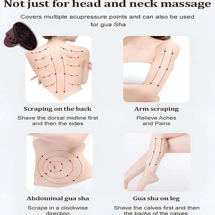 2 Pcs Meridian Pressure Massage Brush - For Back, Legs & Arms Body Massage