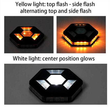 360° Rotating LED Magnetic Car Warning Light High-Visibility Flashing Emergency Beacon