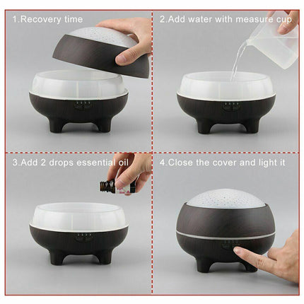 Aromatherapy Diffuser Bluetooth Speaker 7 Color LED Light For Bedroom,Yoga 300ml