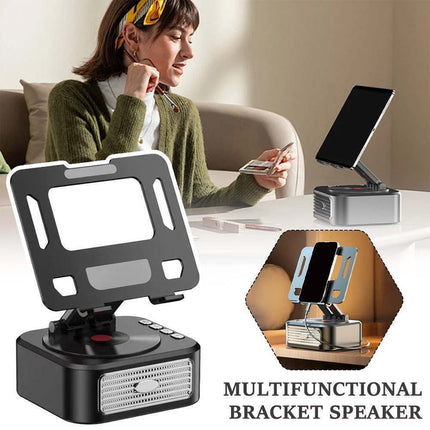 Adjustable Phone & Tablet Stand with Built-in Bluetooth Speaker