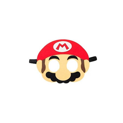 12PC Cartoon Mario Felt Costume Masks Party Supplies Favors Decoration Gift