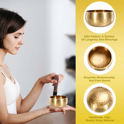 Tibetan Singing Bowl Set F/Meditation Sound Chakra Healing Yoga Relaxation