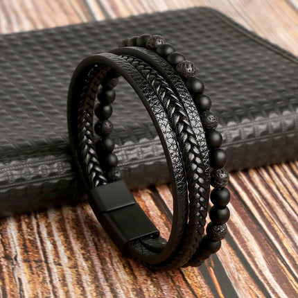 Braided Fashion Bracelets PU Leather Bracelet Bangle Wrap Wristband