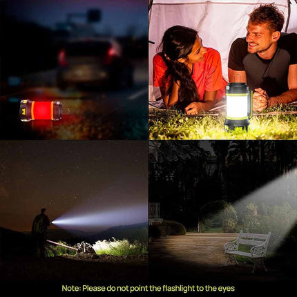 Rechargeable LED Camping Lantern, Outdoor Tent Light with Phone Charging Function for Camping Hiking