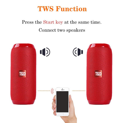 Portable Mini Bluetooth Speaker, Wireless Outdoor Speaker with USB & TF Card Support