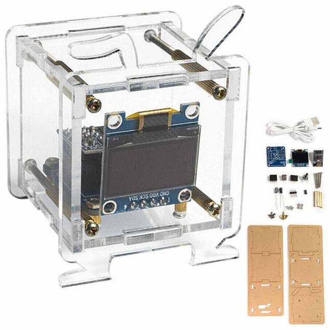 ESP8266 DIY Electronic Kit OLED Display Mini Clock + Shell DIY Soldering Project