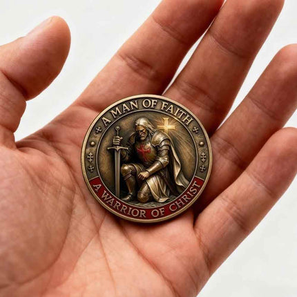 2Pcs Religious Faith Commemorative Coin Christian Collectible Medal
