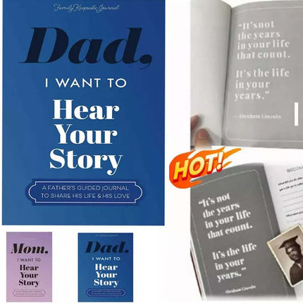 Dad/Mom, I Want to Hear Your Story: Father's Journal To Share Life Notebooks Gift