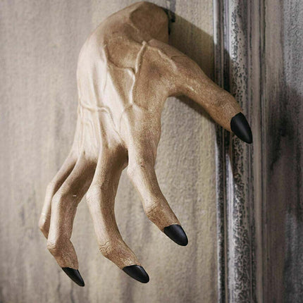 Scary Resin Hand‑Claw Wall Pendant, Halloween Art Craft Party Decoration Ornament