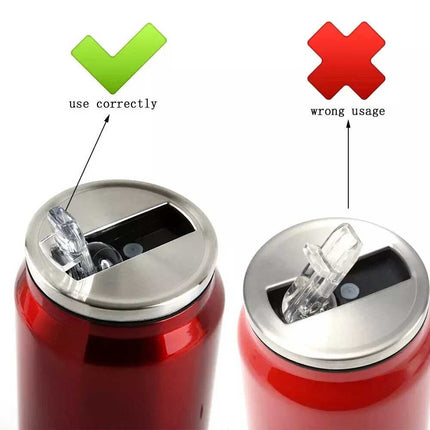 500ML Stainless Steel Coca Thermos Insulated Water Bottle Travel Mug Cup