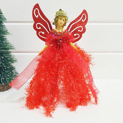 22×13cm Christmas Angel Fairy Tree Topper - Festive Xmas Ornament Decoration