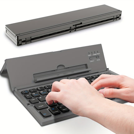 Portable Folding Wireless Bluetooth Keyboard for Tablet Laptops and Smartphones