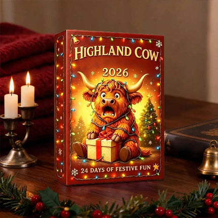 Highland Cow Christmas Advent Calendar 2026 24 Day Countdown Acrylic 2D Figure Gift