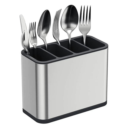 Kitchen Cutlery Organizer Storage Rack for Spoons, Forks & Chopsticks with Drainer