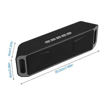 LOUD Wireless Bluetooth Speaker, Outdoor Stereo Bass Speaker with USB, TF Card & FM Radio