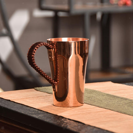 400ml Copper Moscow Mule Mug, Multipurpose Tea Coffee Cup for Hot & Cold Drinks
