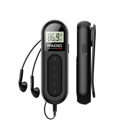 Rechargeable Mini FM Radio Portable Clip On Design for Racing Tour Guide Outdoor Use