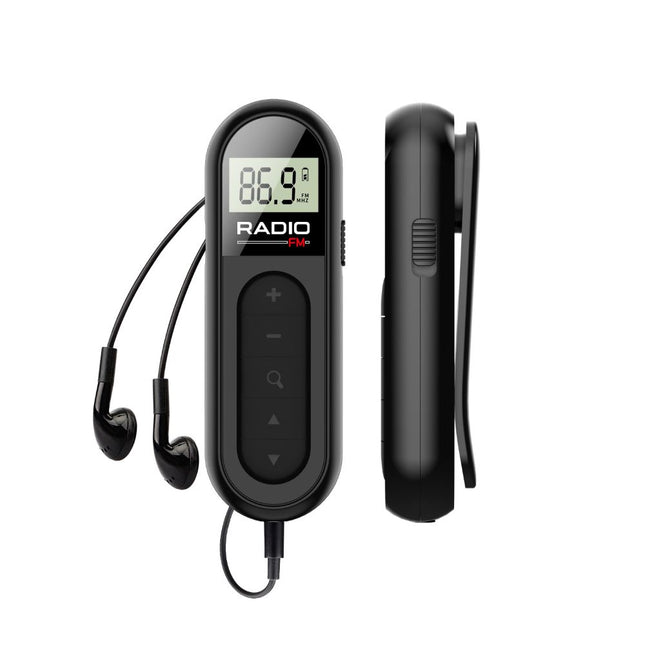 Rechargeable Mini FM Radio Portable Clip On Design for Racing Tour Guide Outdoor Use