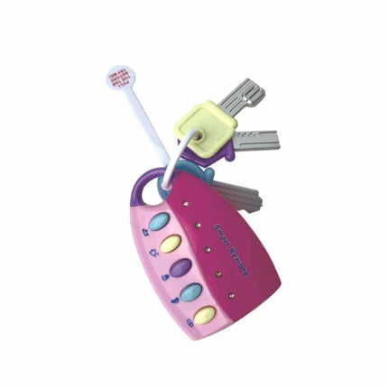 Baby Colorful Remote Pretend Toy Musical Car Key Colorful Flash Keychain Gift