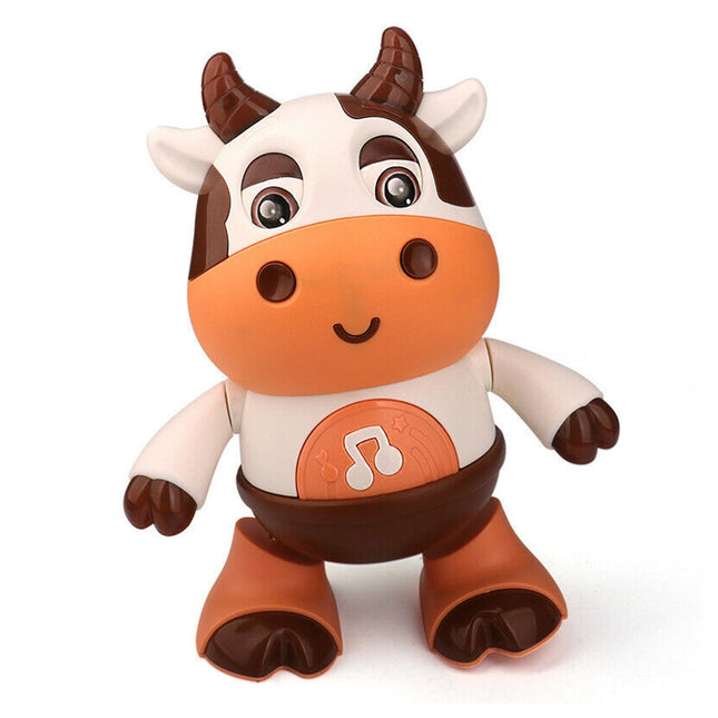 Electric Cow Shape Dancing Robot Kids Toys Interesting Battery Powered Xmas Gift