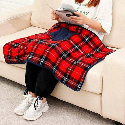 Electric Heated Throw Over Blanket, Warm Washable Fleece, Winter Warming with Switch & Timing Function