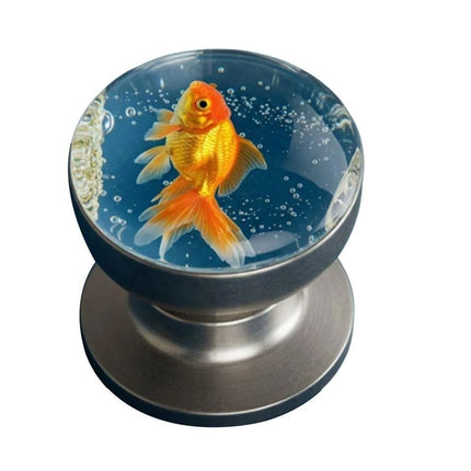 Retro Goldfish Animal Artistic Knob Round Door Knob Decorative Door Handle