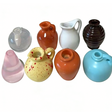 3D Flower Vase Refrigerator Magnets (Vase Only, No Flowers), 8-Piece Set, Home Decor Accessories