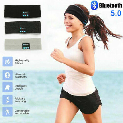 Wireless Bluetooth Headband Earphone Stereo Sport Headphone Headset Sleep AU