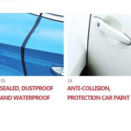 5M U-Shaped Black Rubber Car Door & Boot Edge Protector Strip – Trim Guard Seal