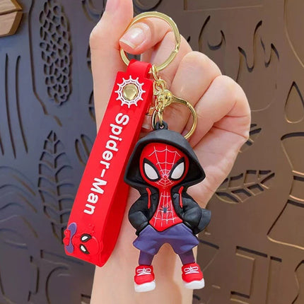 4PCS Cute 3D Figure Keychain Keyring Set, Bag Charm Pendant, Kids Novelty Gift