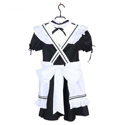 6Pcs Women French Maid Costume, Cute Lolita Anime Cosplay Outfit for Party