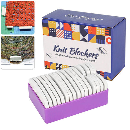 20pcs Knit Blockers & Pins Set – For Knitting, Crochet & Lace Needlework