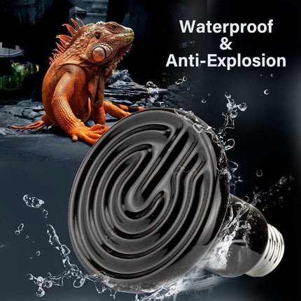 2X E27 Infrared Ceramic Reptile Heat Bulb, 50W/75W/100W/150W/200W