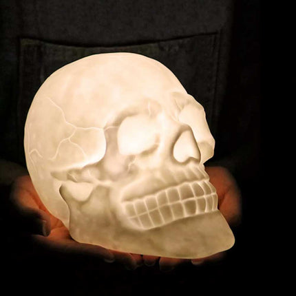 Skull Head LED Night Light 7 Color Bedside Touch Table Lamp USB Remote Control