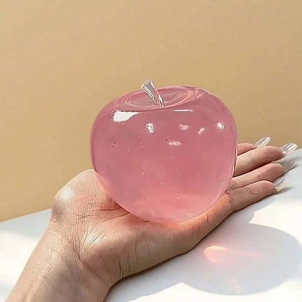 Pink Apple Squeeze Toy Soft Stress Relief Ball Sensory Fidget Office Desk Toy