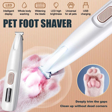 Professional Cordless Pet Clippers - Silent Dog Hair Trimmer & Grooming Shaver Set with Free Replacement Blades