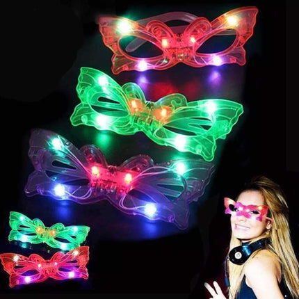 6X Random LED Light Up Sunglasses Glow in The Dark Party Supplies LED Glasses