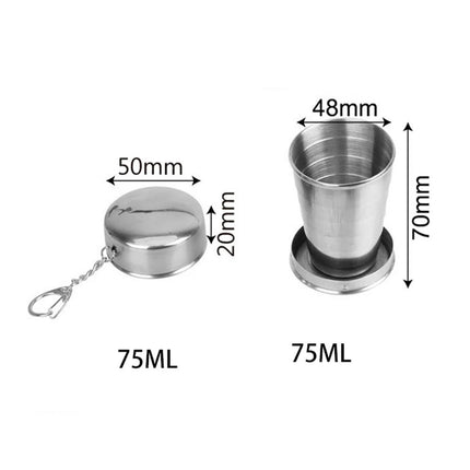 Folding 304 Stainless Steel Telescopic Drinking Cup for Camping Hiking