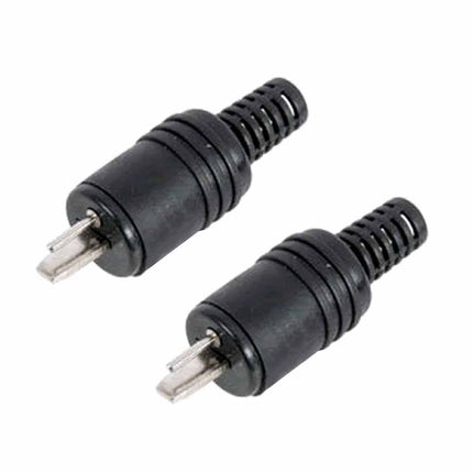 2 Pin DIN Hi-Fi Speaker Plug & Jack Set, Solder-Free 6.4mm Cable Hole Male Female Audio Connector