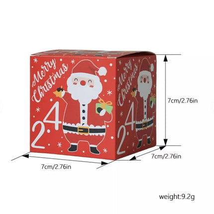 24Pcs DIY Christmas Advent Calendar Boxes 24 Days Countdown Calendar Gift Boxes