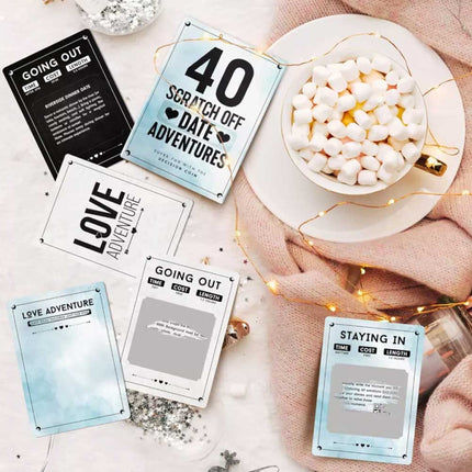 Date Night Adventure Book for Couples - 40 Scratch Off Challenge and Date