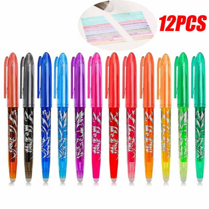 12 Colors 0.7mm Erasable Pen Gel Ink Pens For Drawing Taking Notes Handwriting